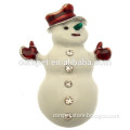 Wholesale 5.4*4cm Silver Tone Snowman Christmas Brooch